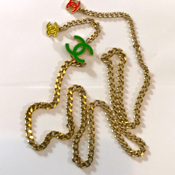 🤮 TRADE 😮 CHANEL belt/necklace neon - Picture 5 of 10